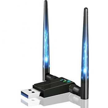 Dual Frequency 802.11ac WiFi USB Stick with 2x5dBi Antennas