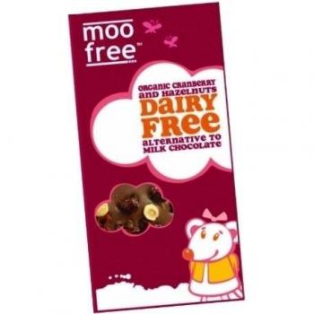 Chocolate sin lactosa, cacao puro, arándano y avellana