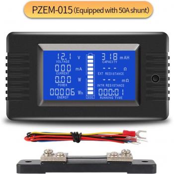 Medidor de Capacidad y Resistencia DC 0-200V 50A