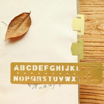 Regla de Puntos de Bronce 102, Ideal para Cuadernos Filofax