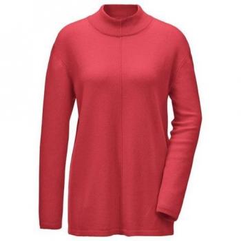Goldner Fashion Kaschmir Pullover mit Krempe – Koralle, S-23
