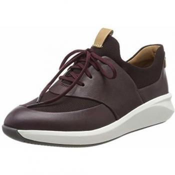 Clarks Un Rio Lace, Baskets Femme, Marron (Aubergine Lea)