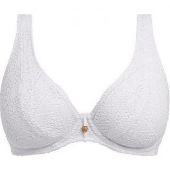 Freya Nomad Nights High Apex Bikini Top in White (Size 34G)