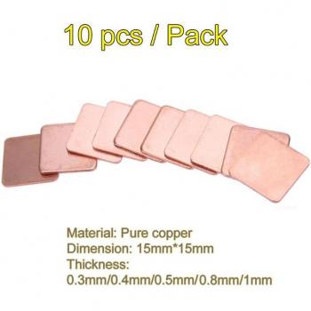 Heatsink Copper Shim Pads for GPU