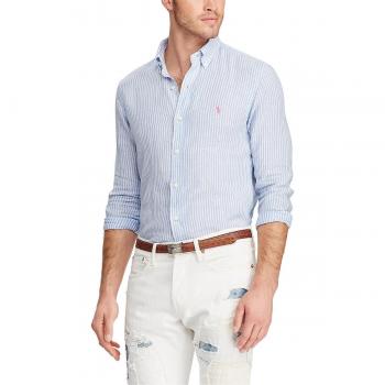 Camisa de Linho Manga Longa Ralph Lauren