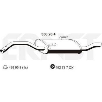 ERNST 550284 Sistema de escape traseiro