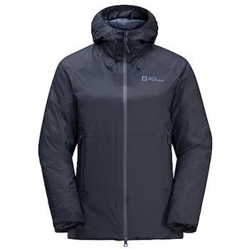 Jack Wolfskin Damen‑Daunenjacke CYROX 2L DOWN JKT W, Kapuze vorhanden, Größe L (42/44) – Grau Graphite