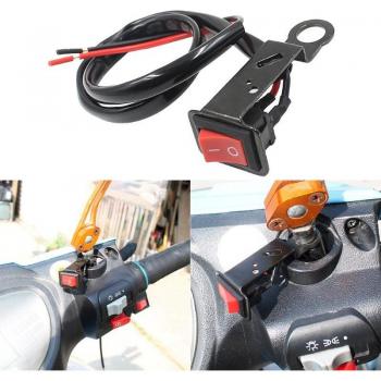 Motorcycle Flameout Switch ON/OFF Button for ATV and Bike DC12V/10A Black