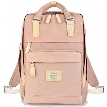 KeKour Rucksack Damen Lässiger Moderner Schulrucksack für 14 Zoll Laptop