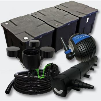 Système de Filtration de Bassin 90000L avec UVC 72W et Skimmer