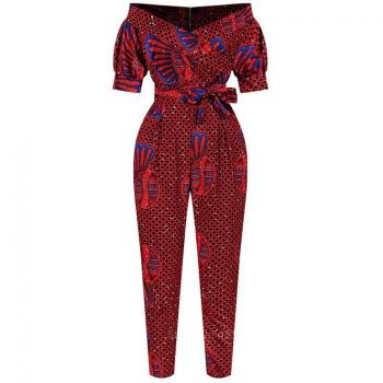 Mono de Fiesta con Estampado Africano