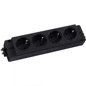 EVOline Express Steckdosenleiste 4 x Schuko, schwarz