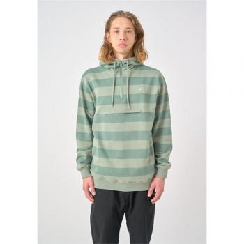 Cleptomanicx Hooded Stripe Kapuzensweatshirt Herren XL Grün, 100 % Baumwolle