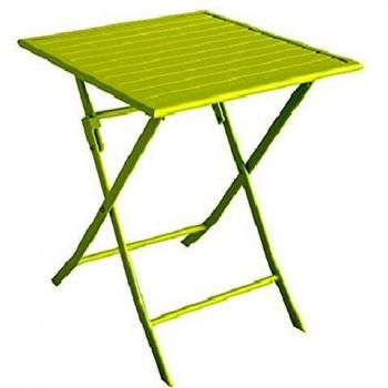 Chaise longue PEGANE 70cm x 70cm aluminium vert anis