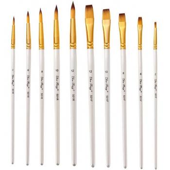 Pointed Flat Head Paint Brushes