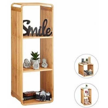 Mobile da Bagno in Bambù, 4 Ripiani, 96 x 33 x 33 cm, Marrone Chiaro