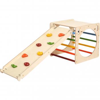Structure d'escalade en bois Marron
