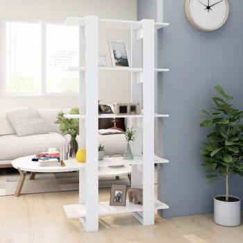 VIDAXL Libreria/Divisorio, Scaffale Bianco 80x30x160 cm in Legno Multistrato