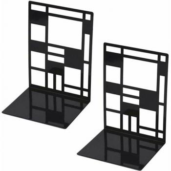 NoirMetal BookStand – Serre‑livres élégant, base anti‑glissade pour enfants et bureau