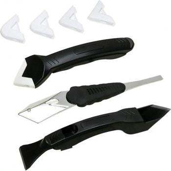 All‑Purpose Silicone Spatula Trio Kit + 4 Replaceable Sealant & Finishing Pads