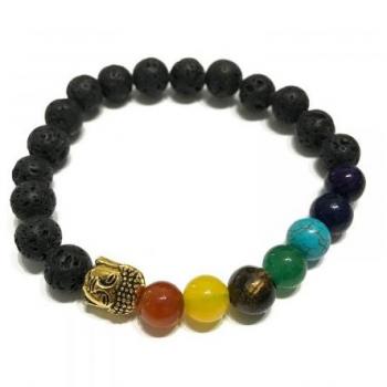 Chakra Lava Stone Bracelet