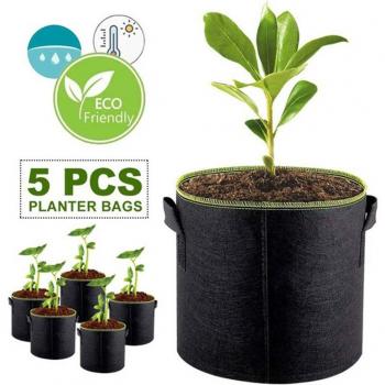 TropenWurzel Pack 5 – Nicht-gewebte Töpfe, 2–15 Gallonen