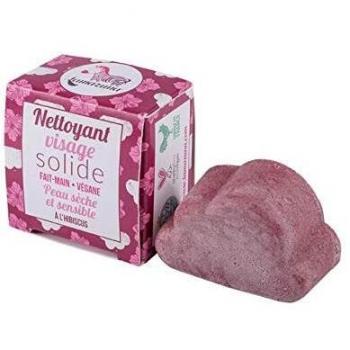 Lamazuna Nettoyant Visage Solide Peau Sèche à Sensible Hibiscus 27 ml