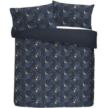 Fusion Cosmic Star Navy Fleece Sherpa Reverse Duvet Set – Super King