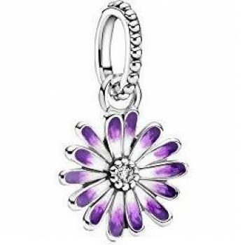 Charm colgante en plata de ley Margarita Morada