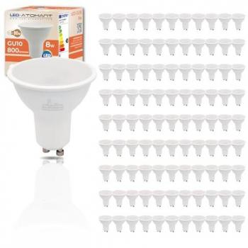Bombilla LED GU10 8W 800 lm 120° Blanco Cálido 3000K – Pack 100 Unidades
