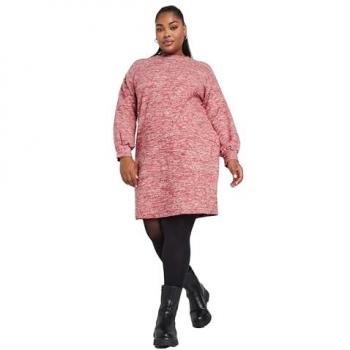 Rotes Weichtouch-Pulloverkleid Yours Curve – Damen Plus & Kurven