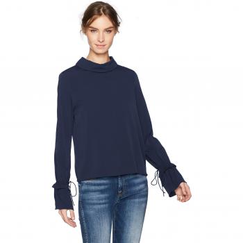 VERO MODA Vmliva Ls Drape Top, Blusa para Mujer, Azul, Talla X-Small