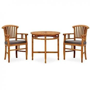 Massivholz Teak Garten-Essgruppe mit Kissen