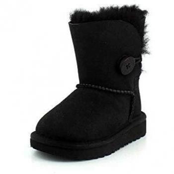 UGG Botas Cortas Bailey Button II, Niñas, Negro, 25 EU