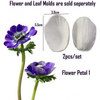 2pcs Anemone Cake Decoration Silicone Molds