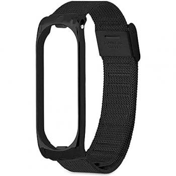 Sangle en métal noir compatible avec Xiaomi Mi Smart Band 3/4