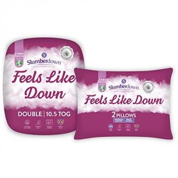 Hypoallergenic 10.5 Tog Double Duvet with 2 Medium Support Pillows