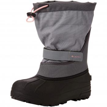 Columbia Unisex-Kinder Youth Powderbug Plus Ii Schneestiefel, Grau, Rosa
