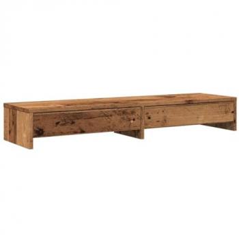 Support Bureau Moniteur avec Coffrets – Bois Recyclé