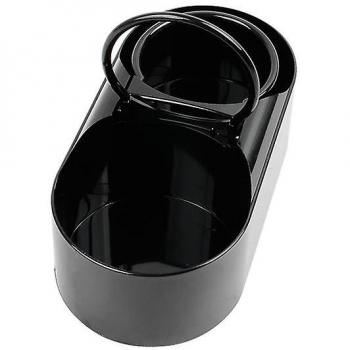 Organizador negro de cubiertos y vasos para vehículos
