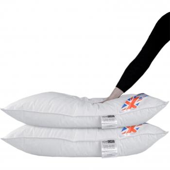 Set de deux oreillers Homescapes : Ultra Doux en microfibre – dimensions 50 cm x 75 cm