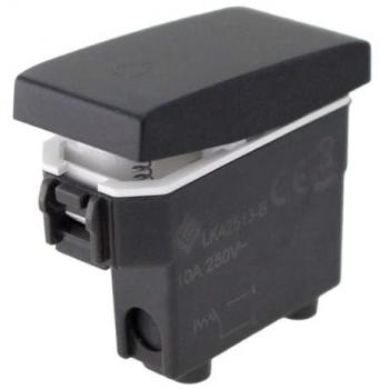 Pulsante Con Simbolo Campanello 1P 10A Nero Compatibile Bticino Living e Vimar Plana
