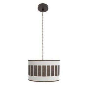 Suspension lumineuse Ivanna 1x27 brun/oxyde blanc 30x30 cm