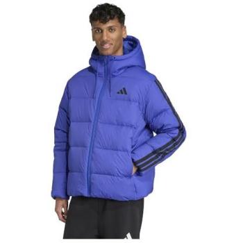 Adidas Essentials 3‑Stripes Daunenjacke mit Kapuze – Premium Polarfleece