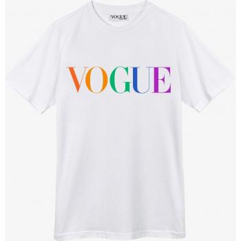 Vogue Tee Bianco Design Loghi Luminosi