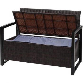 MCW-F39 Poly-Rattan Truhenbank