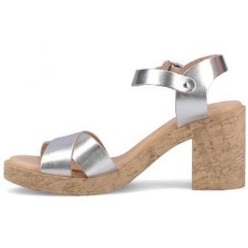 Hush Puppies Georgia Silberne Kork-Sandalen für Damen