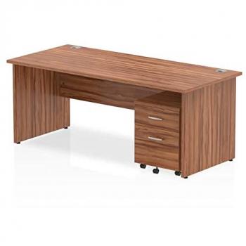 Impulse Bench 1600 x 800mm Beech Top Straight Office Desk