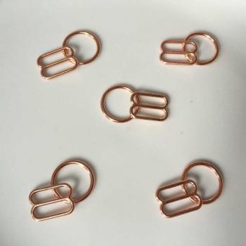 Rose Gold Adjustable Bra Rings and Sliders