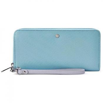 Delsey Paris – LePic : Portefeuille Rigid – Petite Taille – 10 cm × 20 cm – Bleu Clair